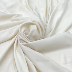 Off White Wrinkle Satin Plain