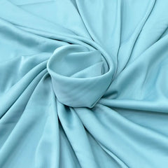 Aqua Green Wrinkle Satin Plain