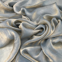Grey Glass Tissue Organza Plain