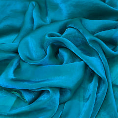 Peacock Green Glass Tissue Organza Plain
