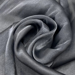 Black Glass Tissue Organza Plain