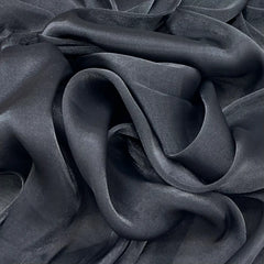 Black Glass Tissue Organza Plain