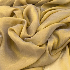 Golden Yellow Wrinkle Organza Plain