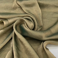 Bottle Green Wrinkle Organza Plain