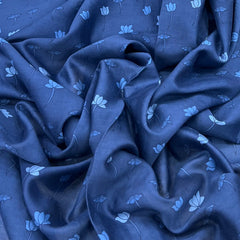Blue Lotus Chanderi Printed