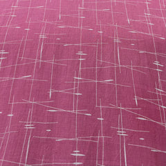 Bubble Gum Pink White Abstract Pure Linen Printed