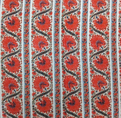 Off White Stripes & Floral Modal Satin Printed