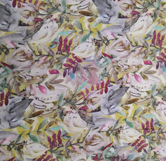 Onion Pink Multicolour Floral Leaf Modal Satin Printed