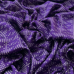 Purple Geometric Modal Satin Printed