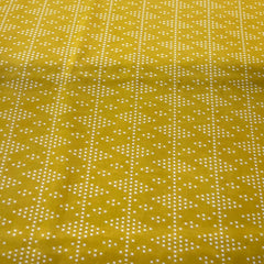 Yellow Geometric Modal Satin Printed