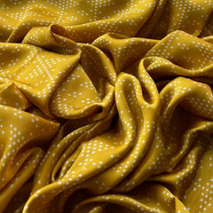 Yellow Geometric Modal Satin Printed