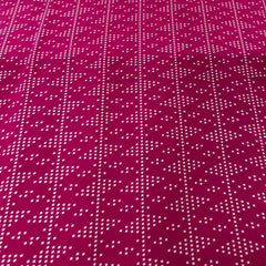 Hot Pink Geometric Modal Satin Printed