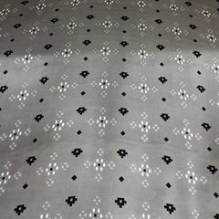 Steel Grey Geometric Modal Satin Printed