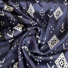 Violet Tie Dye Modal Satin Printed