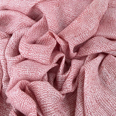 Peach Geometric Pure Linen Printed