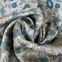 Light Grey Kalamkari Jal Pure Tussar Printed