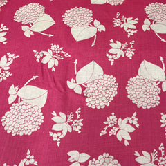 Pink Floral Pure Tussar Printed