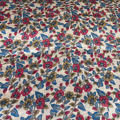 Beige Multicolour Kalamkari Pure Tussar Printed