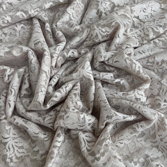 Beige Indonesian Lace Fabric