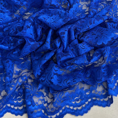 Royal Blue Indonesian Lace Fabric