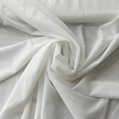 White Lycra Net Stretch Plain