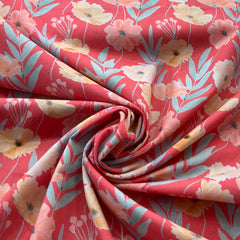 Pink Floral Lawn Cotton Printed