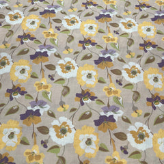 Beige Rosie Floral Lawn Cotton Printed
