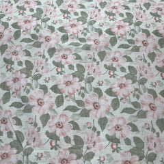Light Pista Green Floral Lawn Cotton Printed
