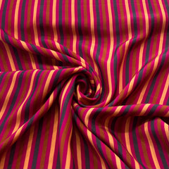 Rani Pink Striped Muslin Printed