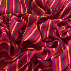 Rani Pink Striped Muslin Printed