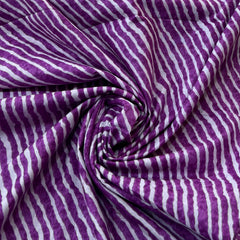 Purple Leheriya Cotton Printed