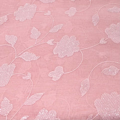 Light Peach Sequins Floral Mul Chanderi Embroidery