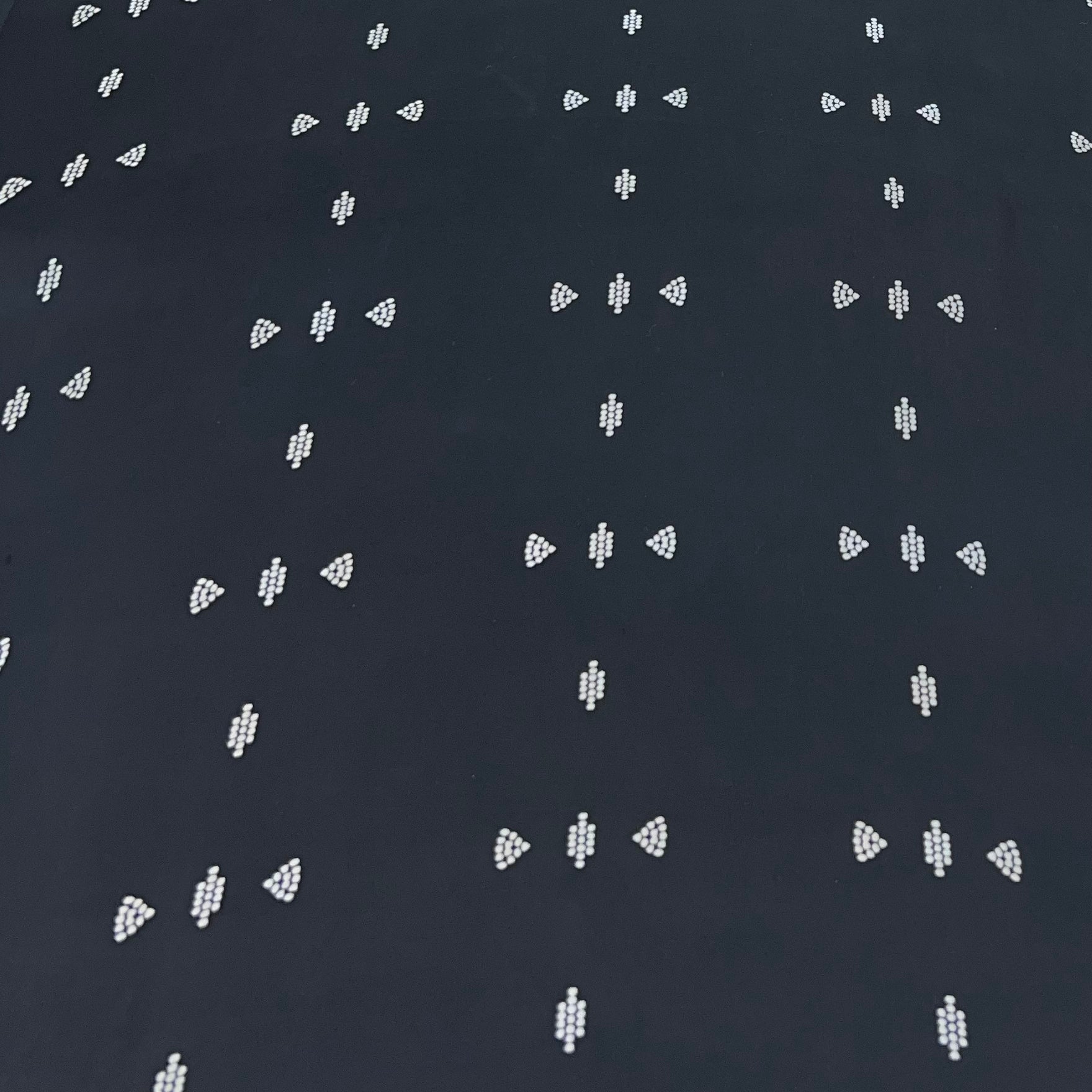 Black Geometric Modal Satin Print