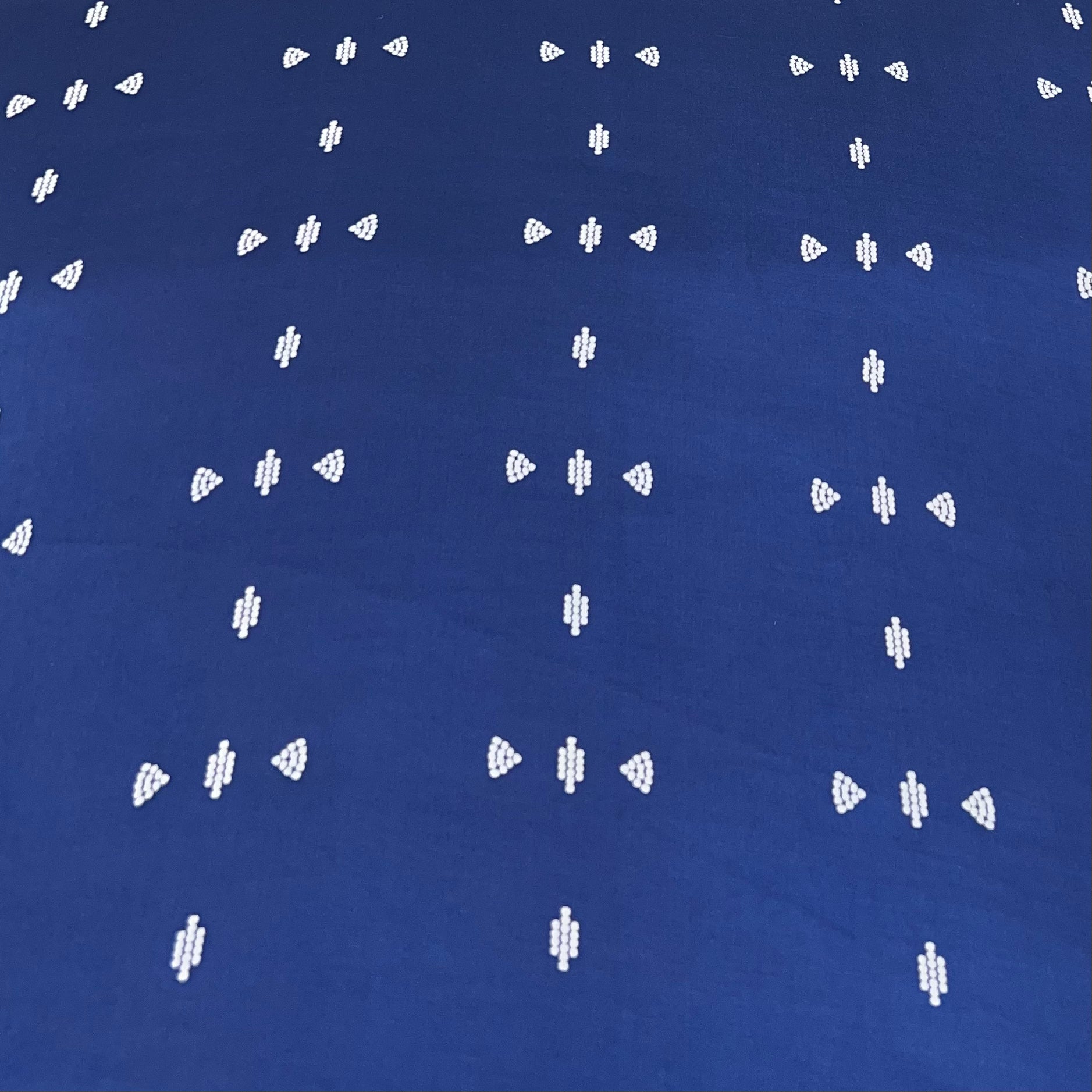 Blue Geometric Modal Satin Print