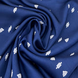 Blue Geometric Modal Satin Print