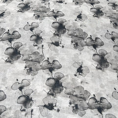 Light Beige Floral Linen Printed