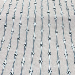 Light Beige Geometric Linen Printed