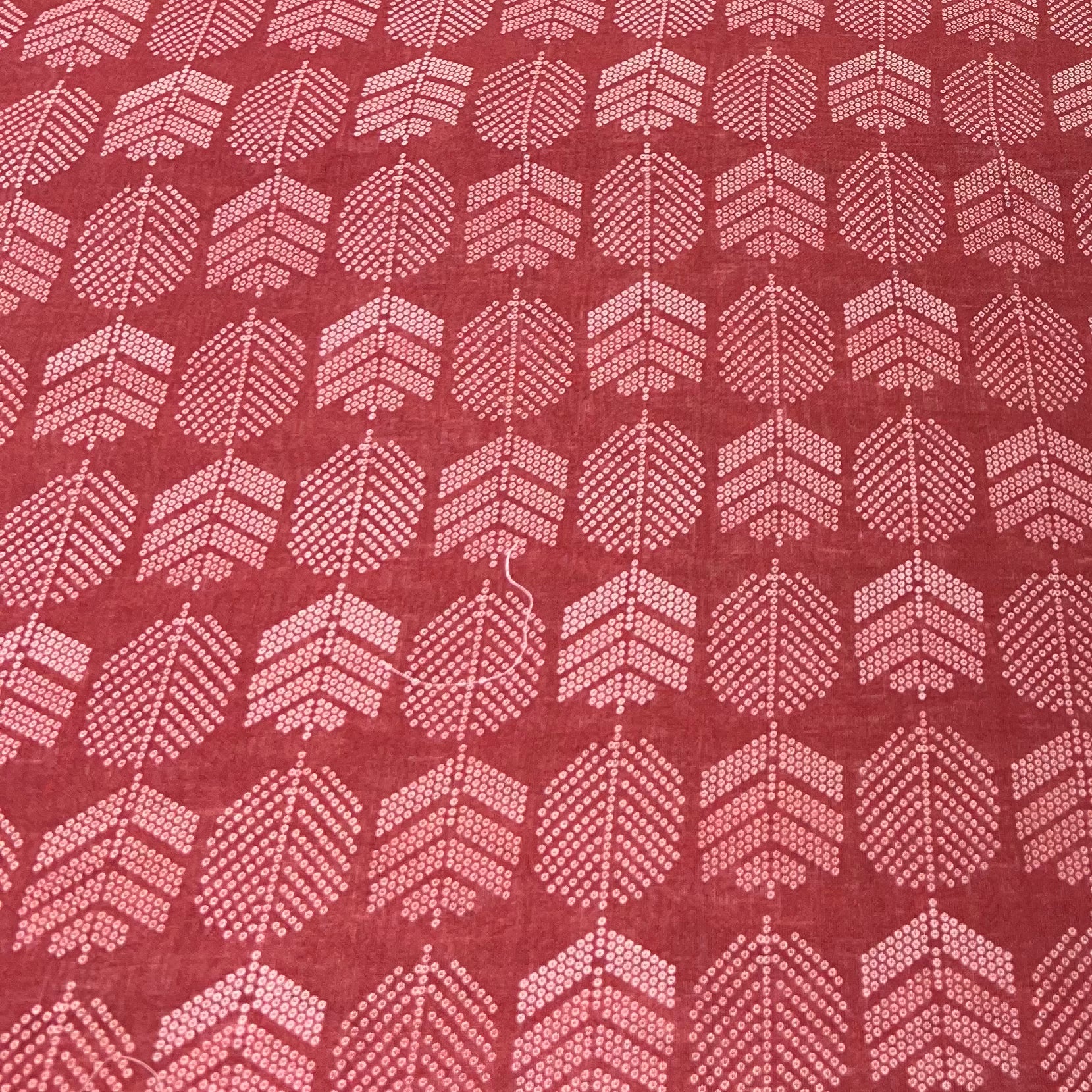 Rust Geometric Linen Printed