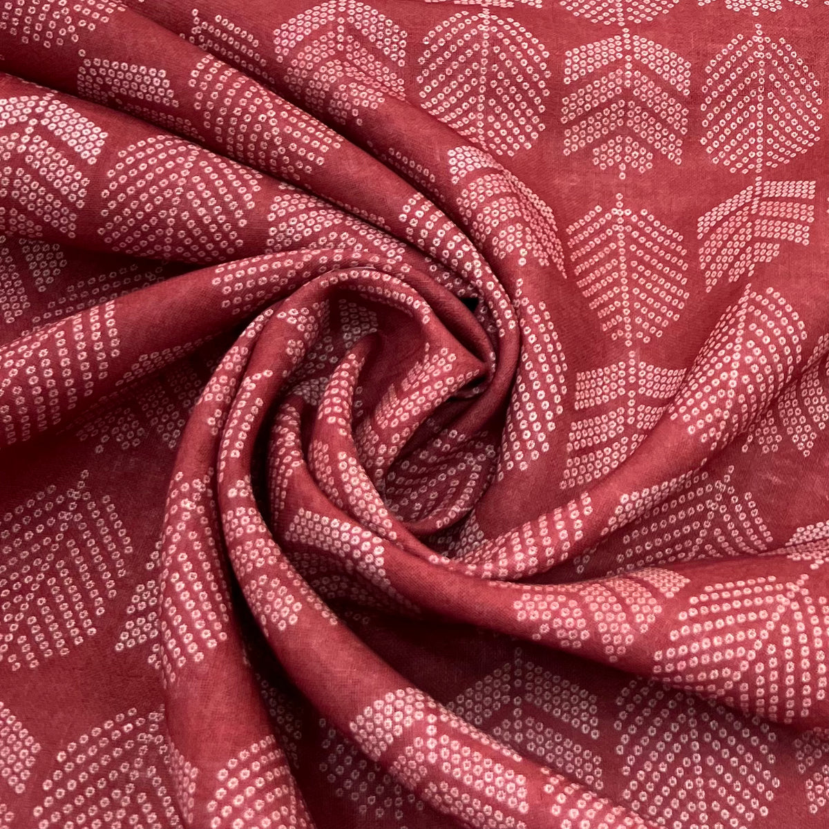 Rust Geometric Linen Printed