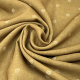 Dijon Yellow Floral Motifs Linen Printed