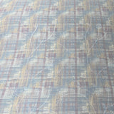 Grey Cream Geometric Printed Floral Linen Embroidery