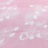 Light Pink With White Floral Mul Mul Satin Linen Print