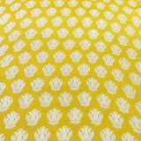 Yellow Motifs Mul Mul Satin Print
