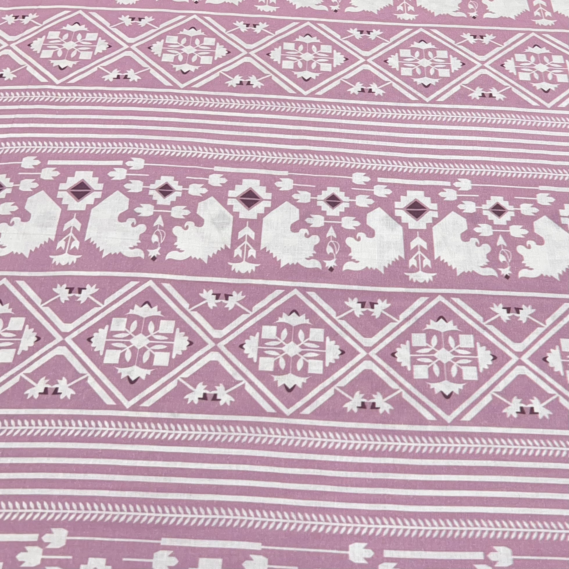 Onion Pink Warli Cotton Print