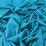 Turquoise Blue Stripes Lawn Cotton Print