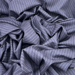 Bluish Grey Stripes Lawn Cotton Print