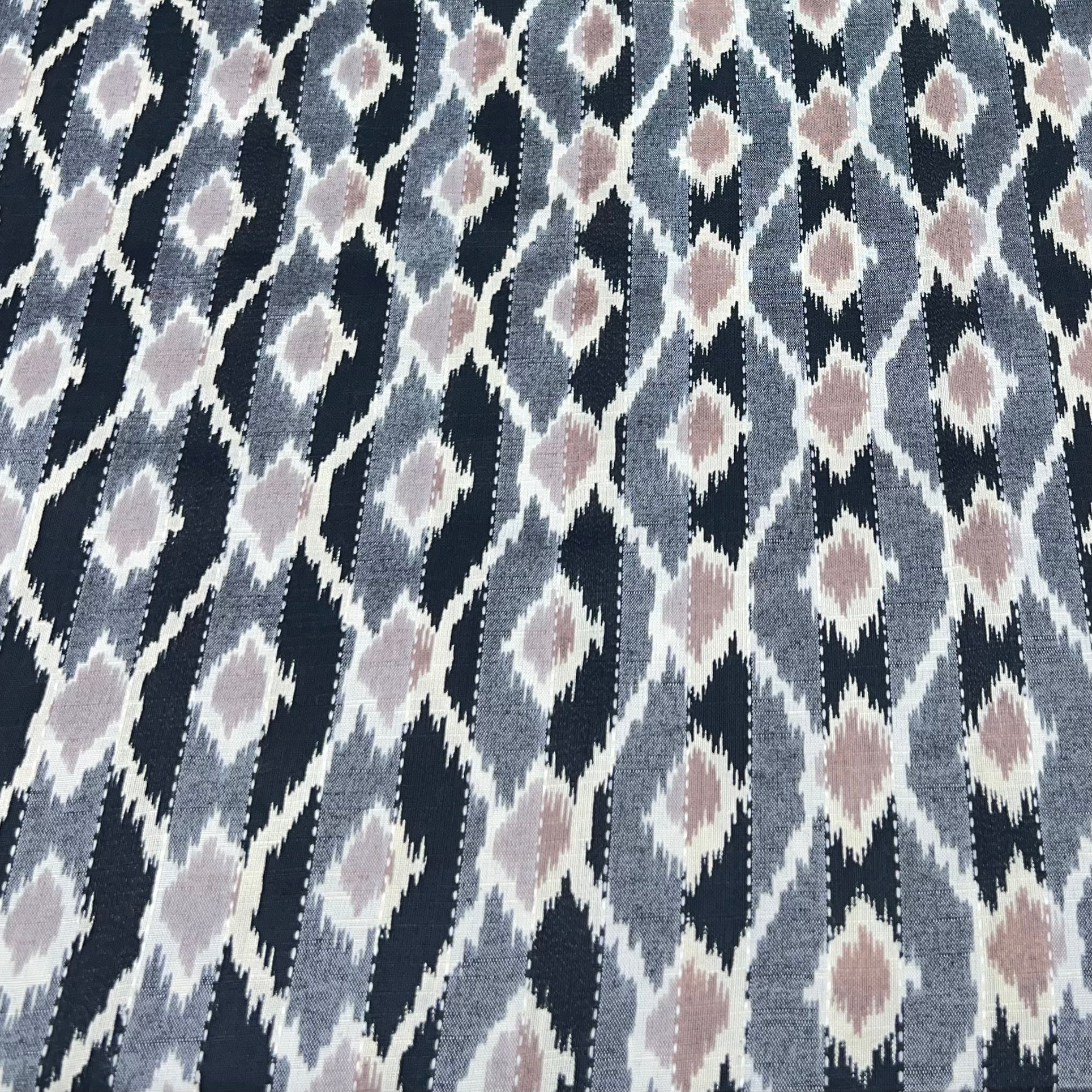 Black Ikkat Katha Desing Cotton Print