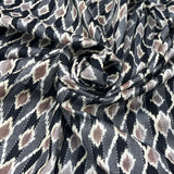 Black Ikkat Katha Desing Cotton Print
