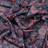 Navy Blue Ajrak Cotton Print