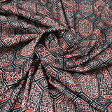 Black Ajrak Cotton Print
